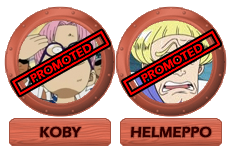 Koby (promoted), Helmeppo (promoted)